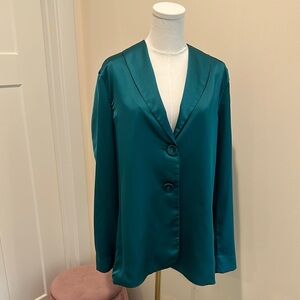 Show Me Your MuMu Green Velvet Blazer